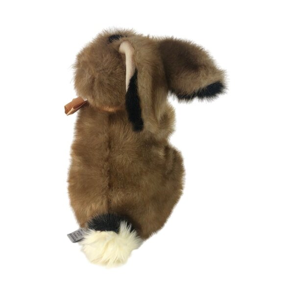 Dakin Brown Real Bunny Sitting Vintage Easter Plush Stuffed Animal Bow 12" - Picture 5 of 15